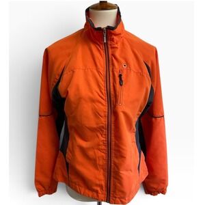 Danskin Now Windbreaker Jacket Womens M 8/10 Orange
